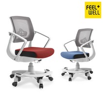 필웰 코모도 화이트 무회전 학생의자 (발받침) CH9516, 오렌지