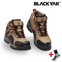 블랙야크 안전화 YAK-52 남성 발편한 천연 가죽 신발 + V존양말