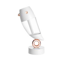 자동습도조절가습기 360 회전 귀여운 새 공기 가습기 USB 초음파 쿨 안개 제조 홈 룸 향수에 대 한 LED 프로젝션 램프 133614, White_USB Cable