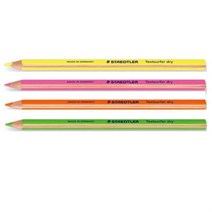 스테들러 텍스트서퍼 드라이 128 64 형광 색연필 연필 색연필 스테들러 샤프 코끼리색연필, 형광노랑-1