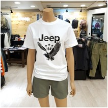 지프 [NC불광점 70%할인] 프론트 프링팅이 돋보이는 데일리아이템!! 남여공용 EAGLE LINE 프린트 티셔츠!
