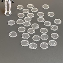 FIGURESLAB 60피스 25mm 너비의 원형 투명 피규어 디스플레이 스탠드 베이스 9.5cm(3.75인치) 모던 스타워즈 / 모던 도복 조 / 마블 레전드 액션 피규어 장난감