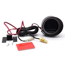 자동차온도게이지 2 인 1 라운드 LED 디지털 자동차 트럭 수온 게이지 10mm 온도 센서 포함 모터 볼트 전압 전압계, [01] Only one gauge