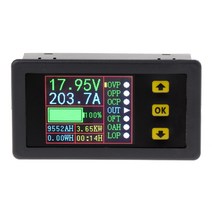DC 전류계 디지털 DC 멀티 미터 0-90V 100A 전압계 전류 전류 전력 전력 와트 용량 시간 측정기 배터리 테스터, 01 Black