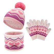 [유아목도리장갑세트] (상자포장) 아기 유아용 목도리장갑세트(목도리+장갑+모자)선물세트