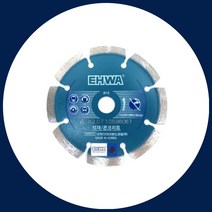 이화다이아몬드 다이아몬드컷팅날 마른날 석재 콘크리트용 4인치, 1개