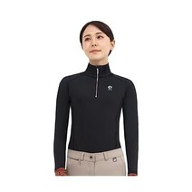 승마티 승마복 [Klaus] 승마용 긴팔 스트레치 셔츠 KDS1 여성 UV차단 드라이 462976, S 슬림, 블랙