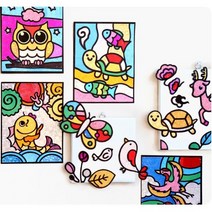 [ABC문구] 민화 포일 아트 세트 만들기 꾸미기 팝아트 동물 캐릭터 크리스마스, 1. 민화 포일아트 (부엉이), 1개
