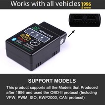 3d스캐너 3d스캔 OBD2 HH ELM327 V2.1 블루투스 호환 자동차 진단 스캐너 도구 테슬라 모델 3 S L Y X, 한개옵션0