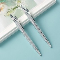 굿오피스 실버 볼펜 10p세트 똑딱이 검정볼펜, 없음