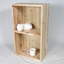 양지가구 원목 공간박스2단 책장 정리선반 진열장 틈새책장 책꽂이 공간정리 파스텔색 소품정리 책정리 동화책, 공간2단 삼나무