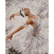 전자액자 사용자 정의 20x30cm 아니 프레임 발레 댄서 숫자로 디지털 그림 성인 아크릴 캔버스 홈 장식 벽 예술, [01] 20x30cm no frame, [01] 991178