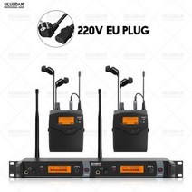전문 인이어 모니터링 시스템 2 채널 바디팩 수신기 이어폰 무선 SR2 무대에 적합, 2 receiver 220V