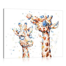 DIY 피포페인팅 유화 그리기 명화 그림Handpainted 캔버스 아이 방 다채로운 기린 Diy 동물 그림 번호 키트, 01 JX17785_01 30x40 No Frame