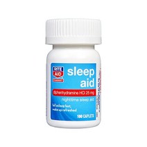 Rite Aid Nighttime Sleep Diphenhydramine HCI 25 mg 100 Mini Caplets | Non-Habit Forming Supplement