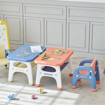 유아 바른자세 그림 레고 책상 레드 1인 공부상 밥상