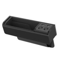 사이드포켓 수납함 차량틈새 정리함 50LC 다기능 자동차 좌석 간격 주최자 듀얼 USB 충전 스토리지 박스 콘, 01 Black