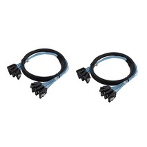 케이블 커넥터 4X Sata-Sata 케이블 4 포트/세트 날짜 2 개 7 핀 Sata Sas 6Gbps HDD 코드 서버용, 02 0.5M