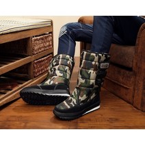 스노우보드 스키 부츠 겨울 신발 남성 방수 미끄럼 방지 플러스 벨벳 하이킹 신발 야외, 37, 차트 참조