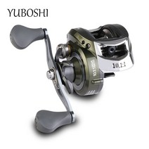 Yuboshi 브랜드 max300 10.1:1 기어비 오른손 왼손 베이트캐스팅 릴 10kg 최대 드래그 마그네틱 브레이크 시스템 잉어 낚싯대, 씨엔, 초록