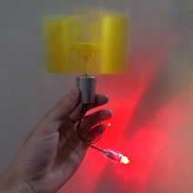 미니 풍력 터빈 발전기 블레이드 LED DIY 키트 대체 에너지 수직 물리적, 02 E0 LED
