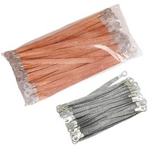편조선 케이블 접지 전선 철선 본딩 재단 쉴드 100개, 주석동알루미늄실버6각100장