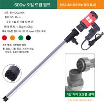 고성능 전동 자바라 오일 펌프 드럼 자동 주유기 디젤, 600w 오일 드럼 펌프 합금 튜브