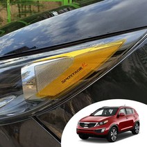 어른킹 스포티지R 헤드라이트 사이드 리플렉터 트랜스 포인트 컬러 필름 로고 데칼 스티커, 스포티지R-그린(로고타입)