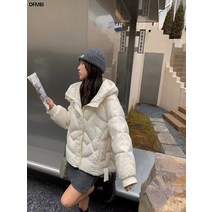 하프기장 패션 패딩 여성 트렌드 패션 스몰 사이즈 덕다운