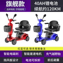 노인전동차 전동휠체어 스쿠터 노인스쿠터 Melokang 노인 4 륜 전등 소형 이중 접이식 장애인 배터리 카, 旗舰款450W锂电池40AH80-90公里 _24V