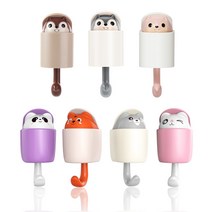 가엔가 접착식 다람쥐 고양이 다용도 팝업 후크 열쇠우산걸이, 1개, 다람쥐팝업핑크-MLAT02