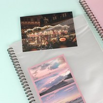 40p 악보화일 몽알몽알 스티커 엽서 정리 투명 클리어 4컬러 랜덤 발송 콜북 인생사진 콜렉트북, 랜덤발송