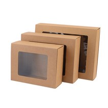 티앤디 사각 투명창 선물케이스, 1개, 대 - 브라운