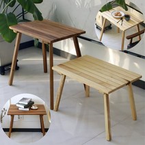 캠핑장 거실 감성 네추럴 우드 사이드테이블 쇼파 베란다 소파 원룸용, 엠버