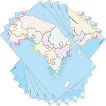 우리나라지도 백지도 투명 10장