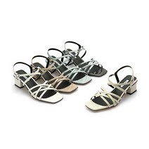 인텐스 여성 더블 엑스 스트랩 샌들 5cm LCWW70I126