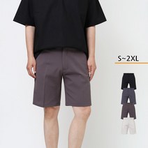 고탄력 스판 슬랙스 반바지 데일리룩 세미 정장 캐주얼 5부 빅사이즈 남자 와이드핏 반바지 데일리룩 P416