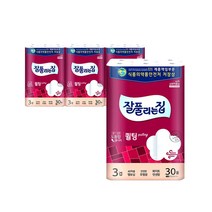 잘풀리는집 퀼팅 3겹 화장지 30m 30롤 X 3팩 총 90롤 롤화장지, 15팩