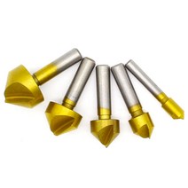 천공기날 천공기 미터법 6mm-19mm 티타늄 드릴 프레스 카운터 싱크 보링 비트 단일 블레이드 90 도 모따기
