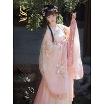 동양풍 소매 드레스 13여 소두구도선토끼에게 묻다 자수 큰 나시 주름 치마 하의코트 송제 한복녀