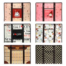 (48*34*18) 타포린백 이불가방 부직포가방 보조가방 여행가방 타포린가방, 12체크브라운