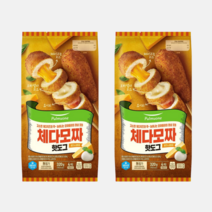 풀무원 치즈핫도그 체다 모짜렐라 4입 개당 80g X 2개, 아이스팩 기본 1개+아이스팩 1개 더
