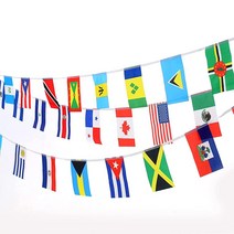 모든 대륙의 핸드 플래그 및 스트링 배너 (48 아시아 배너)FORAO, 36 South America string banner