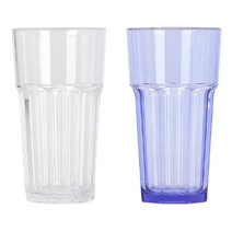 PC 8각컵 안깨지는 플라스틱 물컵 업소 식당 카페, 360ml (5232), 투명