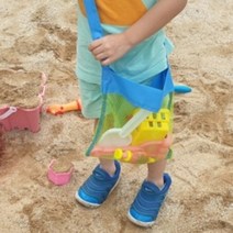 소형 어린이놀이터 모래놀이용 장난감가방 메쉬비치백