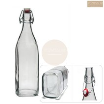 yozmsalim 1000ML 1L 스윙 캡 뚜껑 고급 물병 탄산수 유리 병 레스토랑 식당