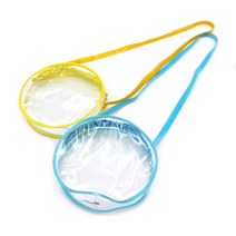 무지 투명가방 원형 비닐 작품 만들기 18 x 4cm 파랑, 2개