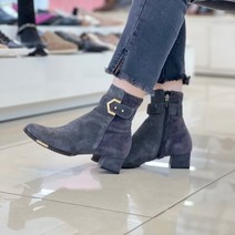 미소페 4cm 버클 포인트 앵클 부츠 112146020-9