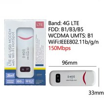 와이파이에그 휴대용와이파이 lte 라우터 데이터에그 4G/3G LTE 무선 USB 동글 150Mbps 모뎀 스틱 와이파이 어댑터 휴대용 모바일 네트워크 핫스팟 SIM 카드 슬롯, [03] 3PCS, [03] White 4G
