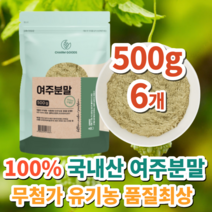 무첨가 100% 국산 유기농 여주 분말 500g 비타민 식수대용, 6개